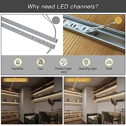 Channel Linear Light Profiles Extrusion For Led Strip Light Led Glass Shelves Aluminum Frame Customized Lamp Cabinet