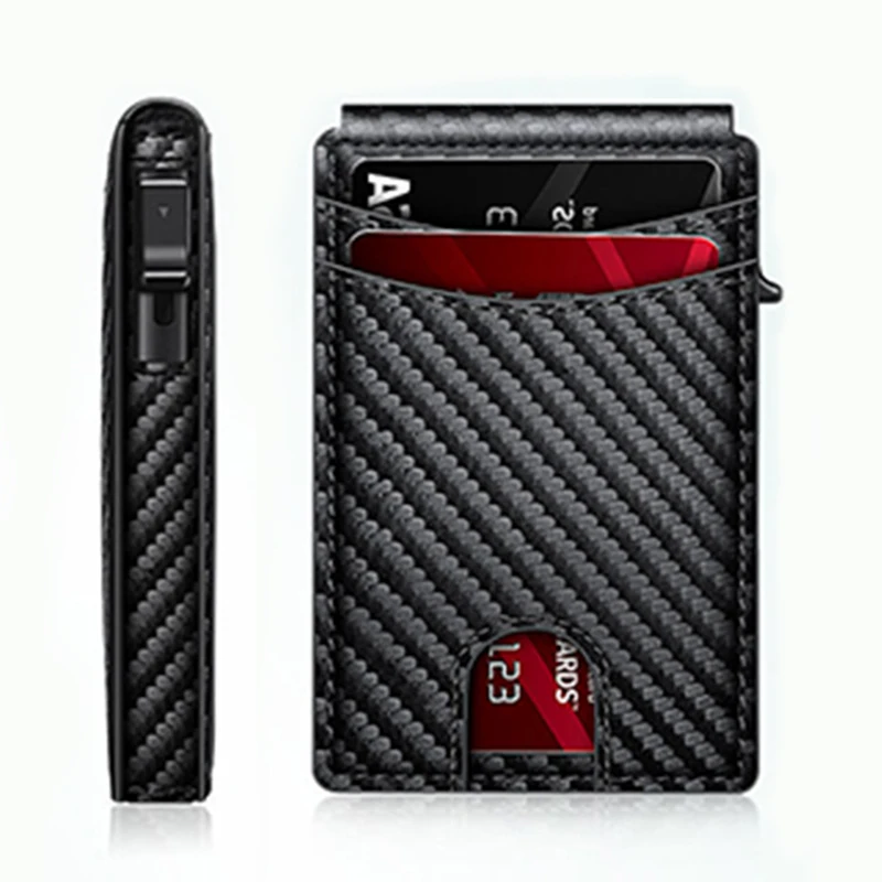 Custom Embossing LOGO Print Sublimation Mens Fire Alcantara Aluminium Man Wallet Card Holder