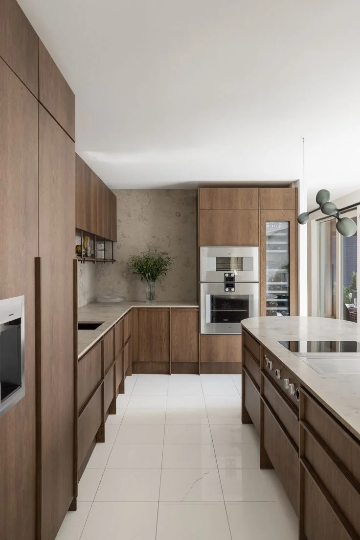 Vermonhouzz classic kitchen cabinet direct kitchen cabinet and vanities oak wood veneer japandi style kitchen cabinets