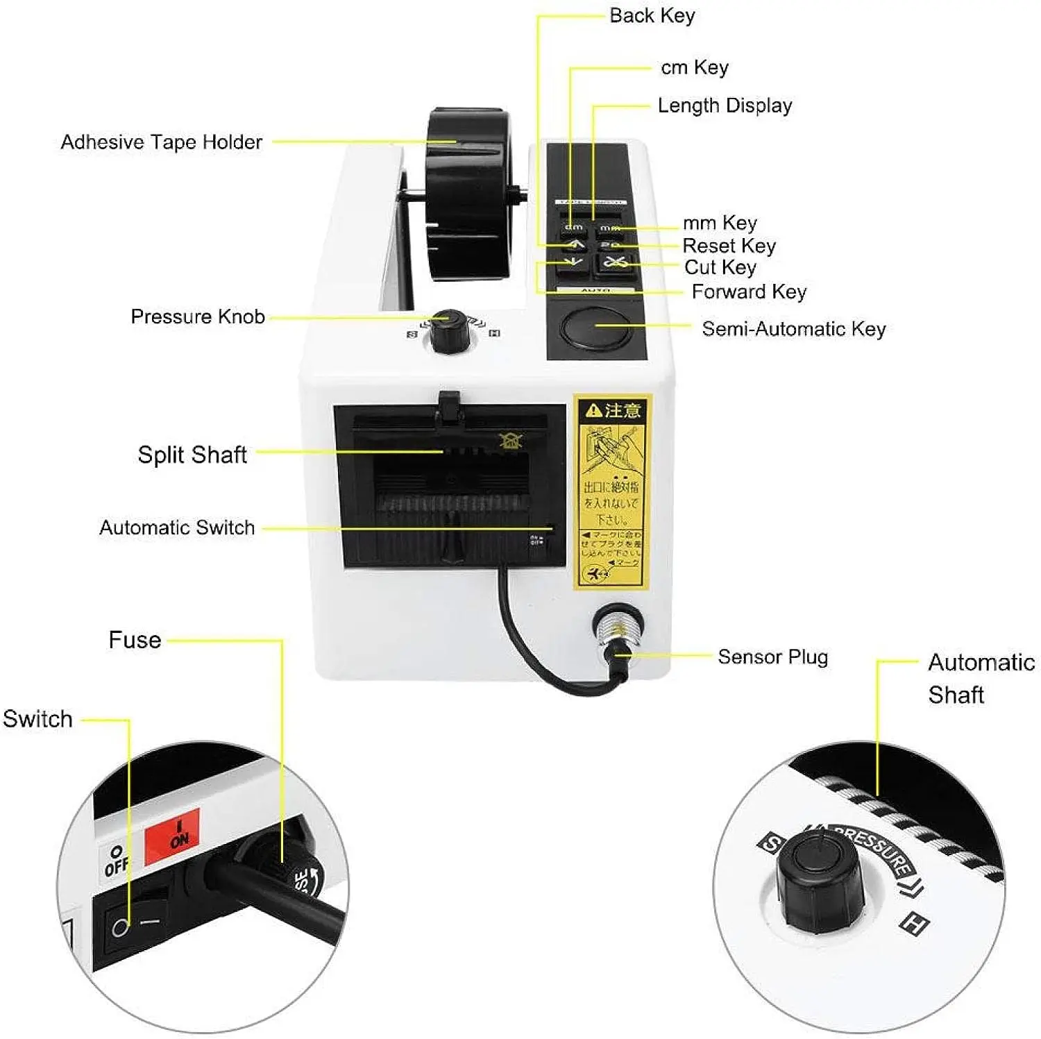 m1000 automatic auto packing tape dispenser machine
