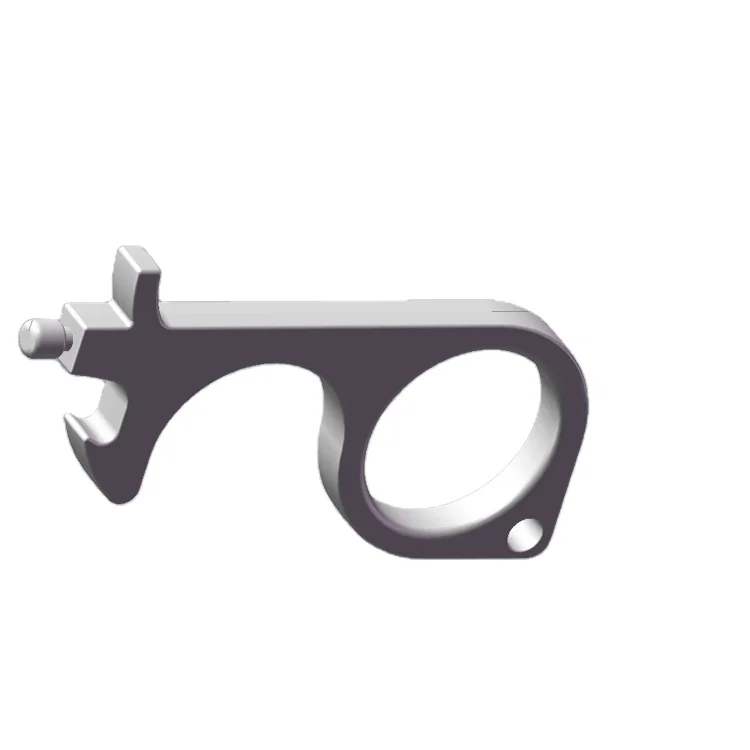 hands free touchless no touch door opener keychain. non contact hygiene hand door bottle opener keyring gift