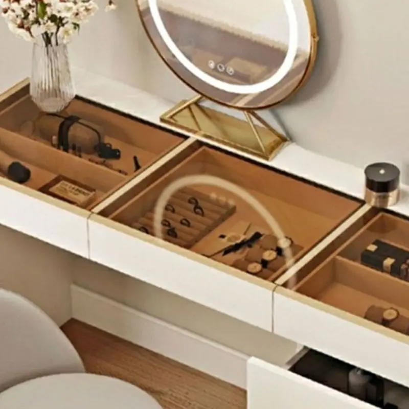 Factory Hot luxury selling Modern wooden dressing table with mirror and light dressing table for bedroom dressing table