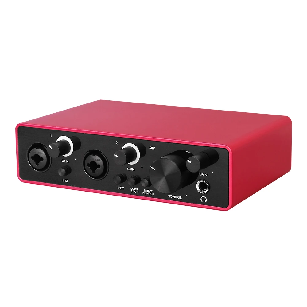 N-AUDIO X2 звуковая карта студия звукозаписи профессиональный микрофон инструмент интерфейсом Аудио Студийный звуковые карты