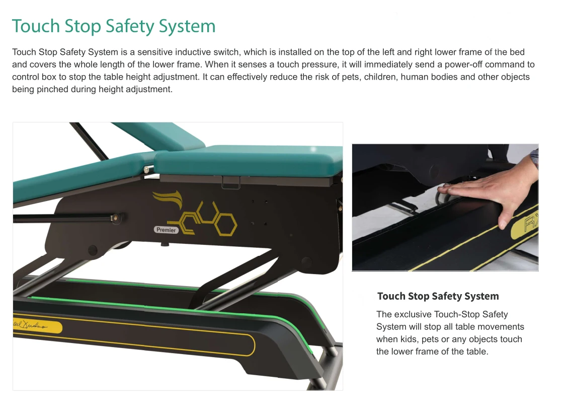 Hemet Premier Factory Professional 3 Section Traction Table Treatment Table Osteopathy Physical Therapy Bed Examination Table