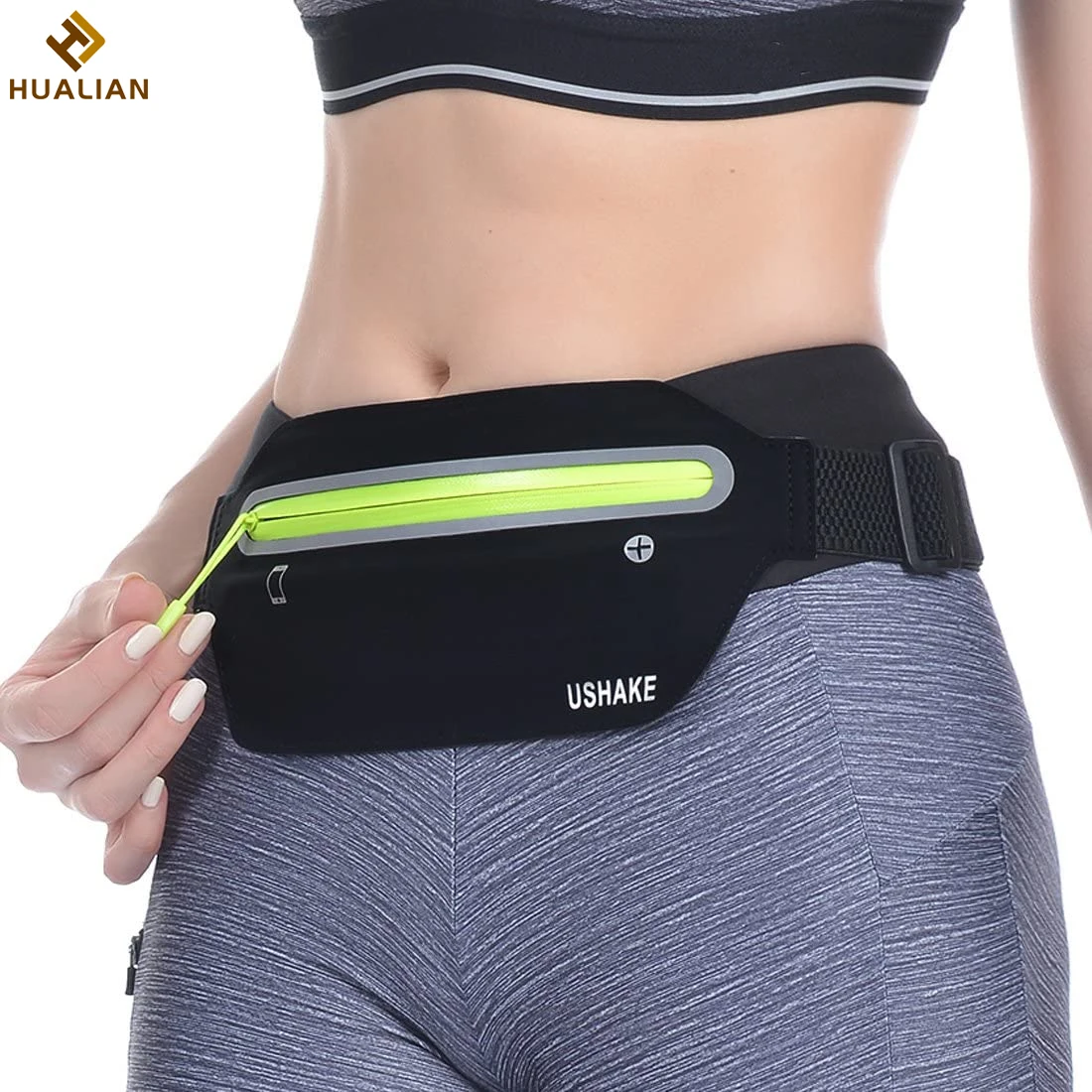 HUALIAN Slim Running Belt, Sport Waist Pack Exercise Waist bag for Mobile phones
