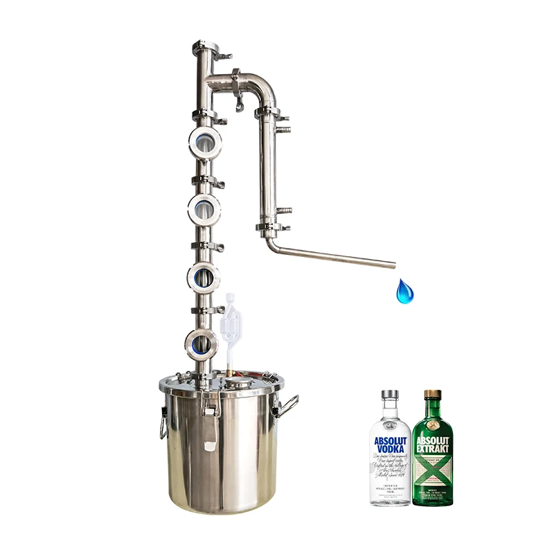 20L The gin basket Household Alcohol distiller rum Whiskey gin Distiller 4 layer copper core distillation tower Private winery