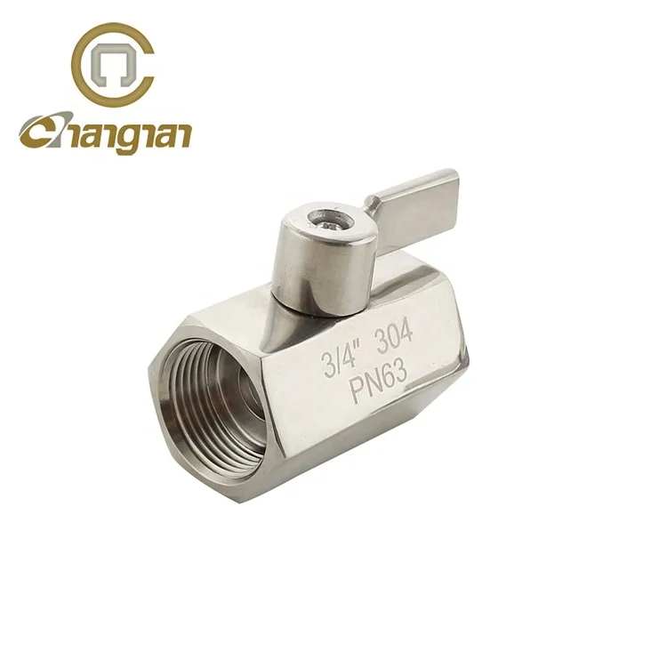 PN63 food stainless steel 304 316L female mini ball valve