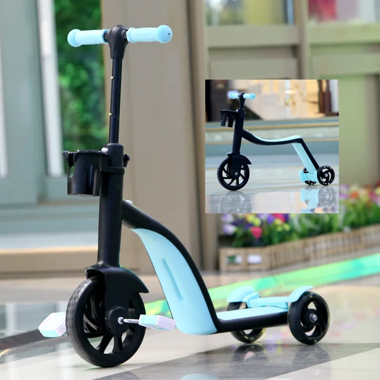 SCT81X China Wholesale  Foldable Mini Flashing PU Kids Adjustable Flicker Flash Wheels Kids Scooter  Kids Light Balance Scooter