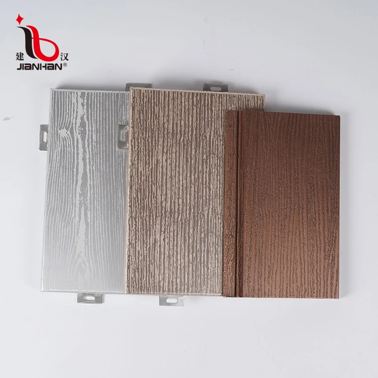 
customized apartment aluminium screen walls wood grain rectangle metal facade panel aluminum veneer wood effect 