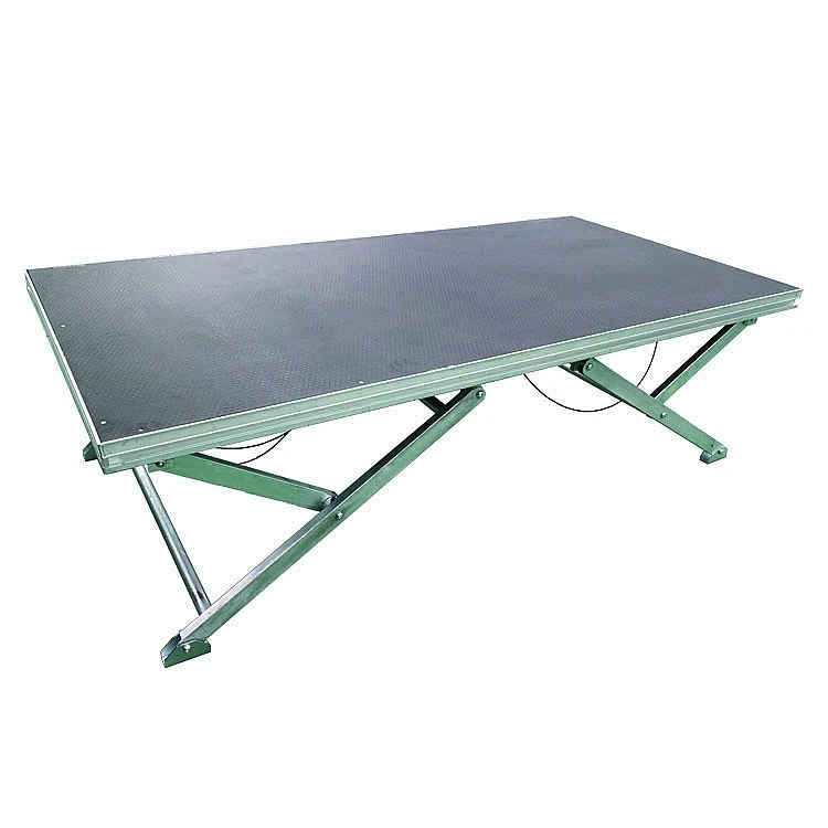 2*1m aluminum X Rotating hydraulic table lift stage scissor stage for car show