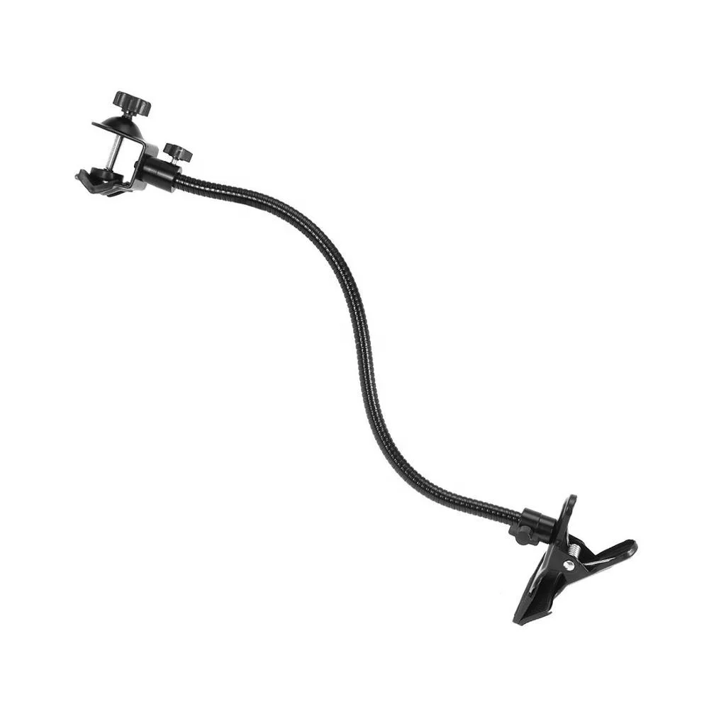 Double Clip Camera Mount Flexible Arm Gooseneck