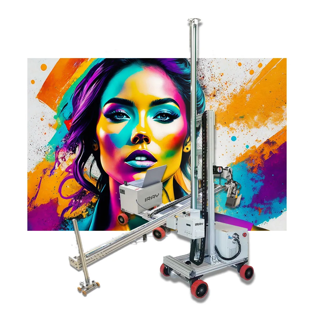 Spray Painter 3d Painting Machine Wall Printer Vertical Wall Inkjet Automatic Ground Floor Ground Graffiti School Wall Printing