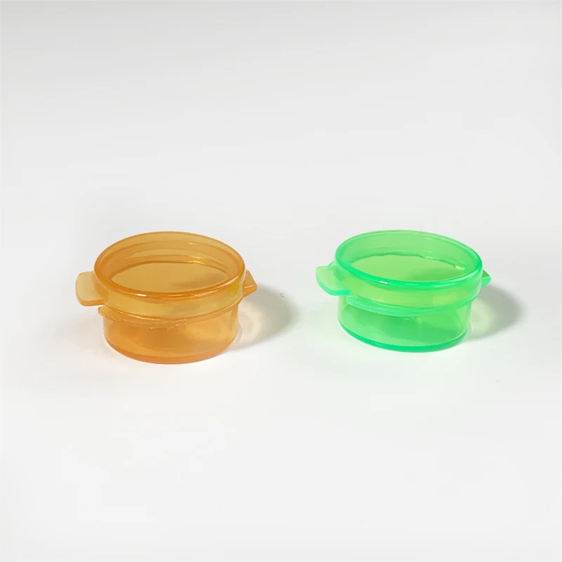 1ml 3ml 5ml 10ml Customized Transparent Color Flip Top Jars Plastic Cosmetic Containers with Hinged Lids for Traveling