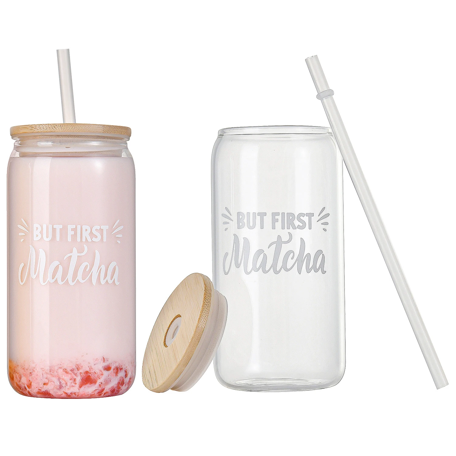 Manufacturer Well Made Refillable 16oz Glass Canning Jar Sublimation Cup With Lid And Straw