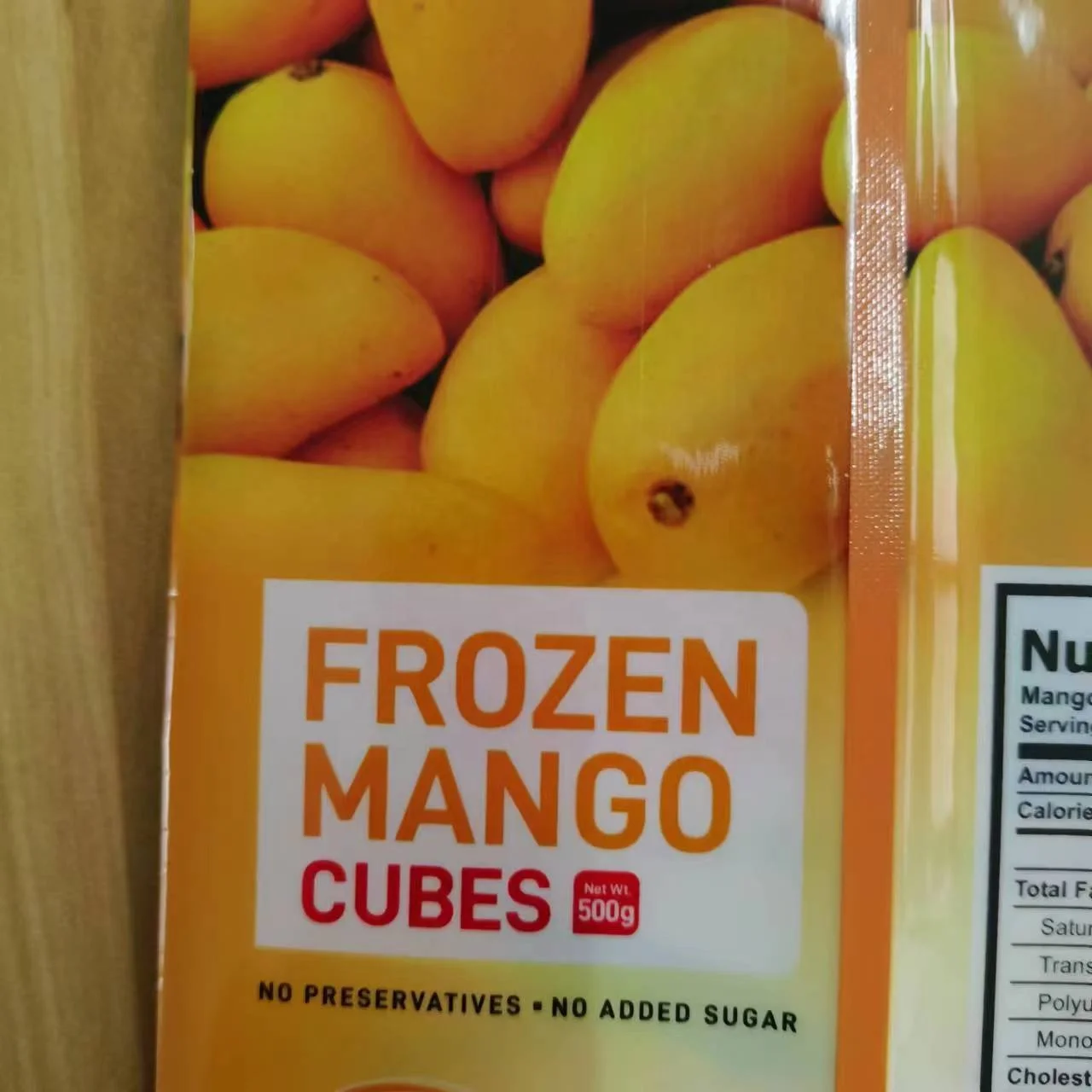 Custom print plastic bags resealable fruit and food packaging laminated plastic mylar bags mango vacuum frozen bags