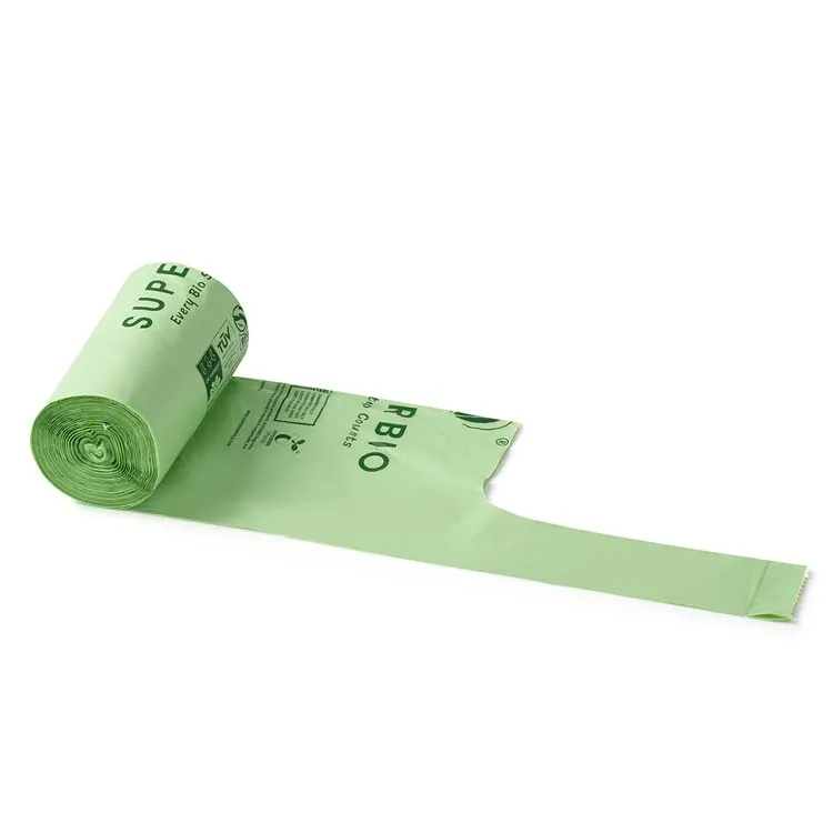 SUPERBIO 2.6gallon Compostable Garbage Bags Biodegradable Trash Bags With OK Compost BPI Certificate OME ODM Service Provide