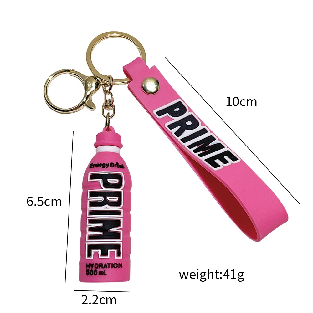 PRIME Energy Drink Bottle Keychain Prime Drink Bottle Pendant PVC Soft Glue Drink Bottle Pendant