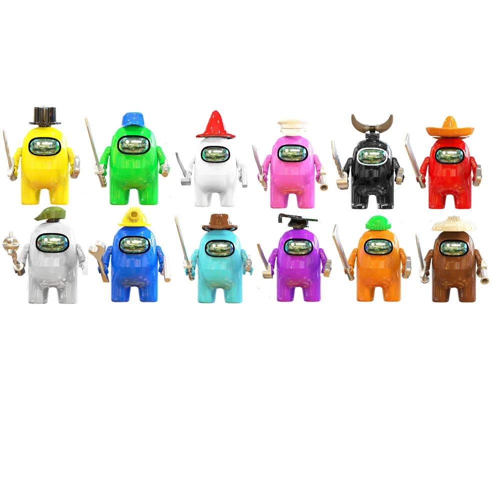 Diy Совместимость с legoingly смешная игра 12 Стиль персонажа мини фигурка среди игрушек Строительный блок США