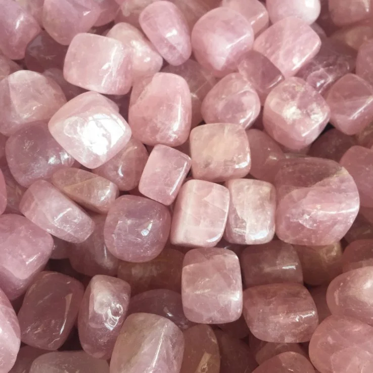 Wholesale natural rose quartz crystal polished rose quartz tumbled stone