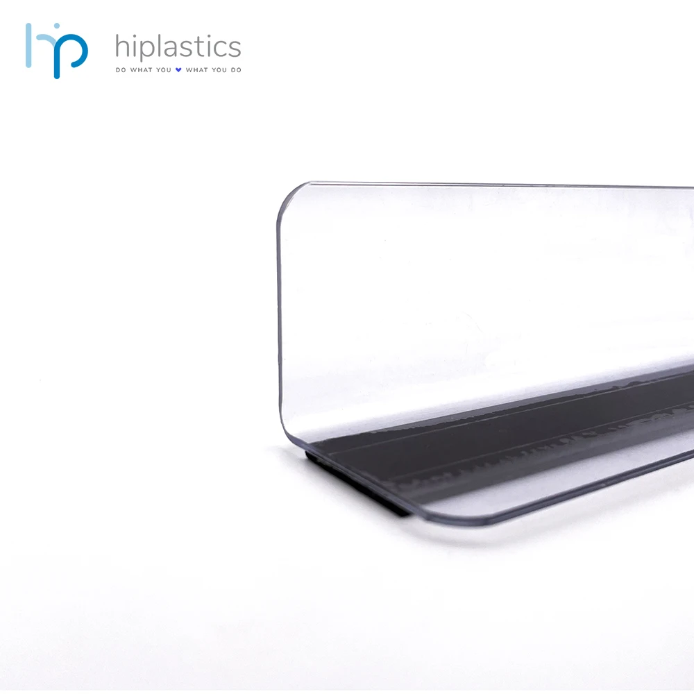 Hiplastics высокое качество сделанный на заказ пластиковый ПВХ Магнитный L-образный разделитель для супермаркетов товаров полок