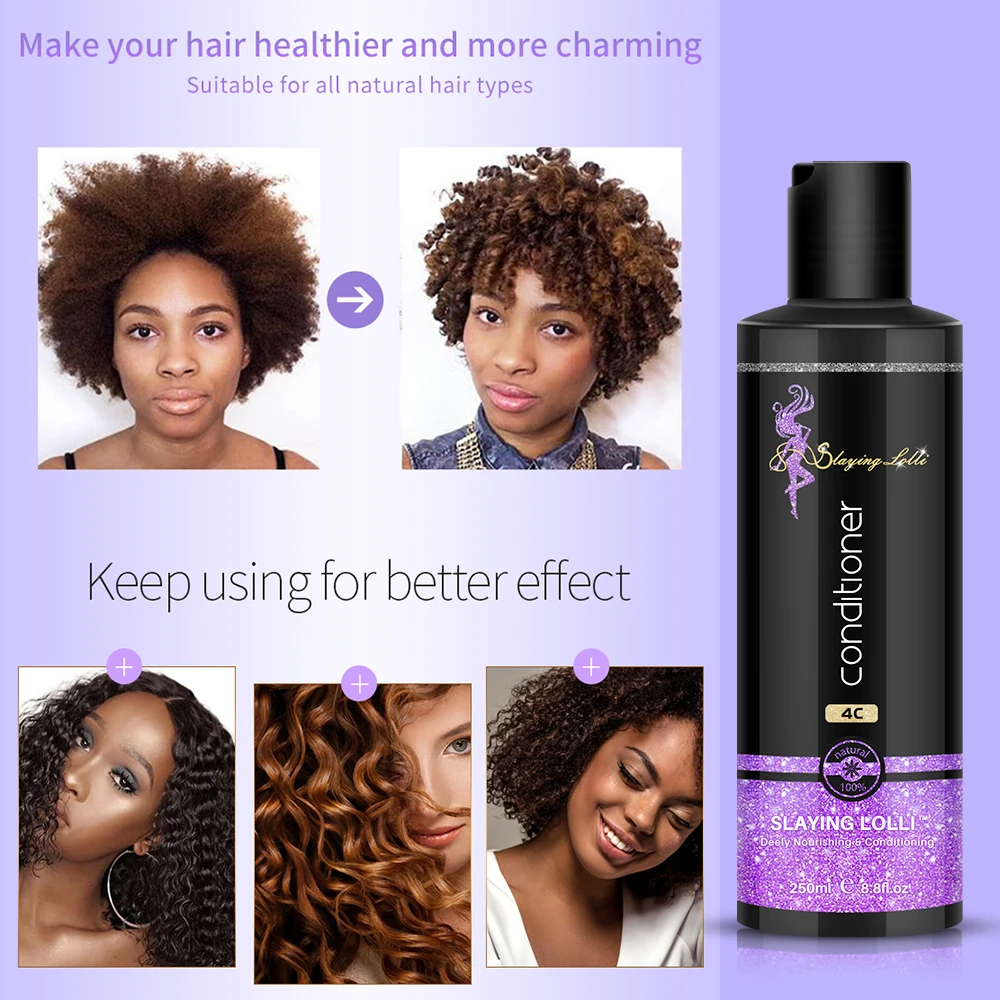 private label repairing color-Protection olive oil argan oil mint hair conditioner for ladies curly dry hair