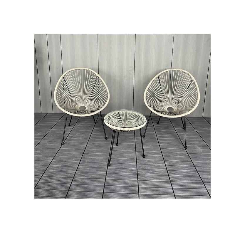 Promotion modern patio leisure chair table sets garden rattan chair bistro set outdoor furniture