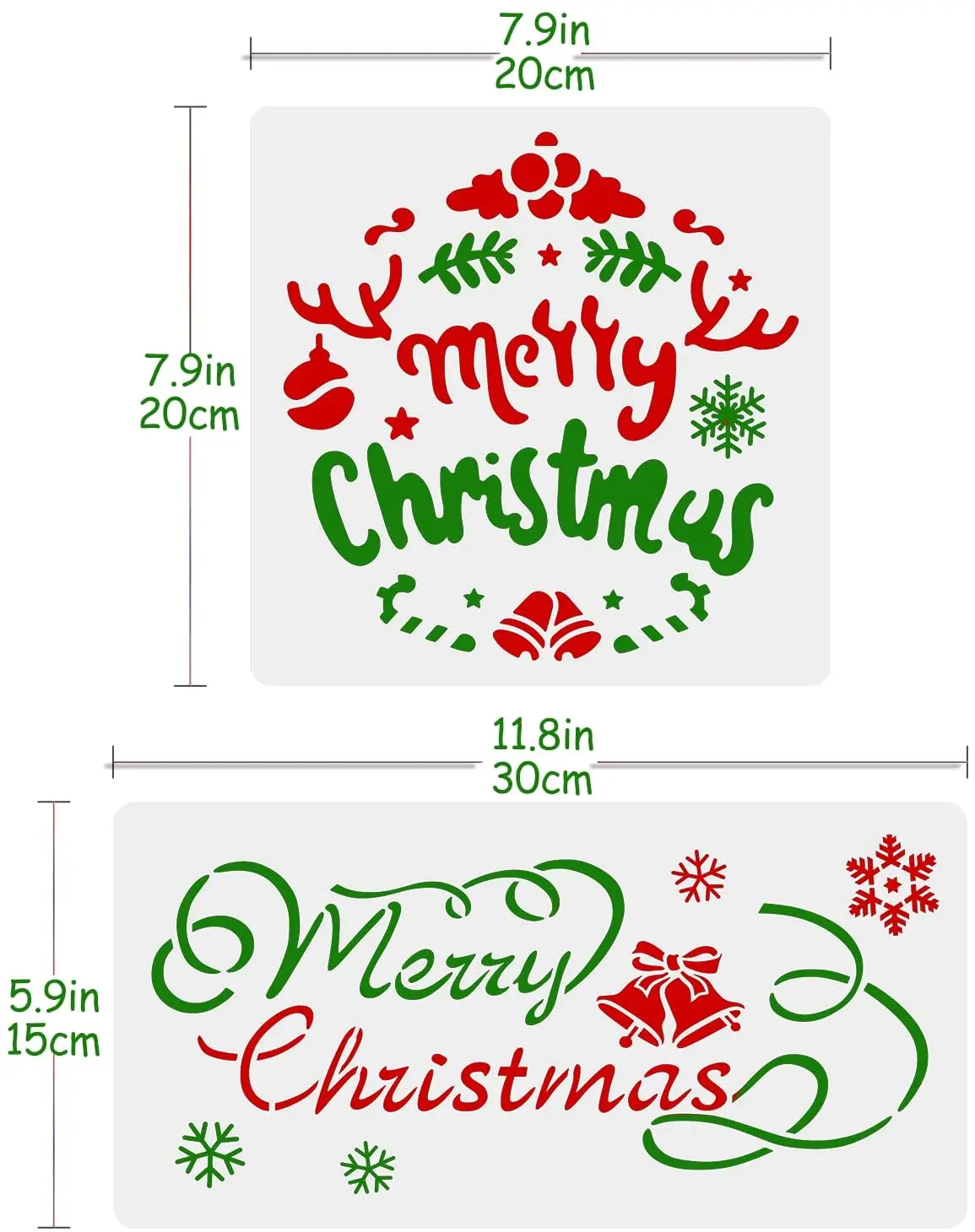 Merry Christmas Art DIY Crafts Stencils Plastic Painting Stencil