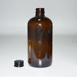 250 ml 500 ml 1000 ml Amber Juice Round Shape Boston Glass Bottles With Aluminum Lids