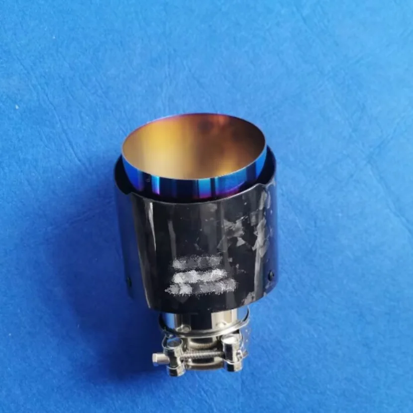 114mm Automobile exhaust modified stainless steel exhaust tip forged carbon fiber exhaust pipe tail throat