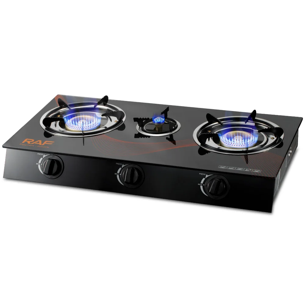 Three-cooker Cooktop Easy Operate Electronic Ignition Poly energy pot holder Home Cooking Gas Stove