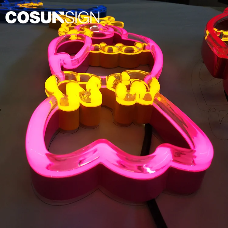 Outdoor Advertising Display Vintage Acrylic Led Electronic Neon Beer Sign