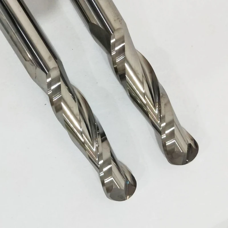 Hot sale solid carbide mirror effect 2Flutes ball nose end mill for woodworking 3D engraving