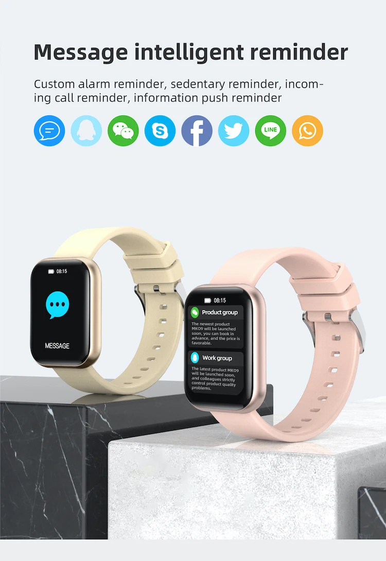 Multiple Languages Mens Smart Digital Health Band Luxury New Arrival Smart Wrist Watch P85 Dropshipping Products 2022