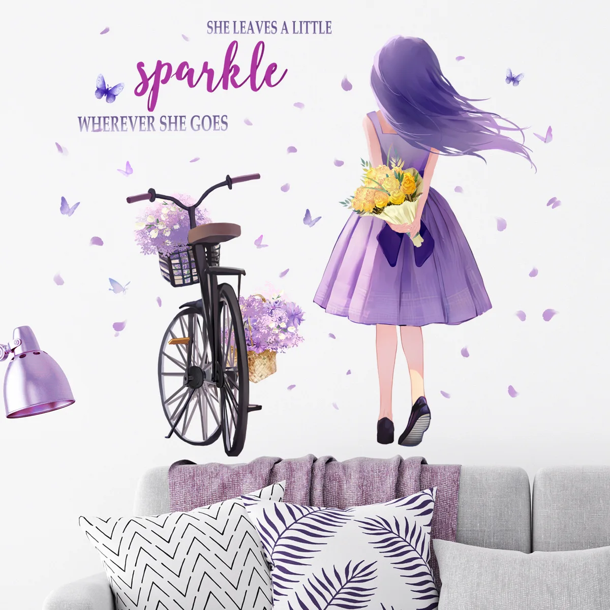 Beautiful Girl Inspirational Text Wall Sticker For Kids Room Indoor Wallpaper For Decoration And Promotion