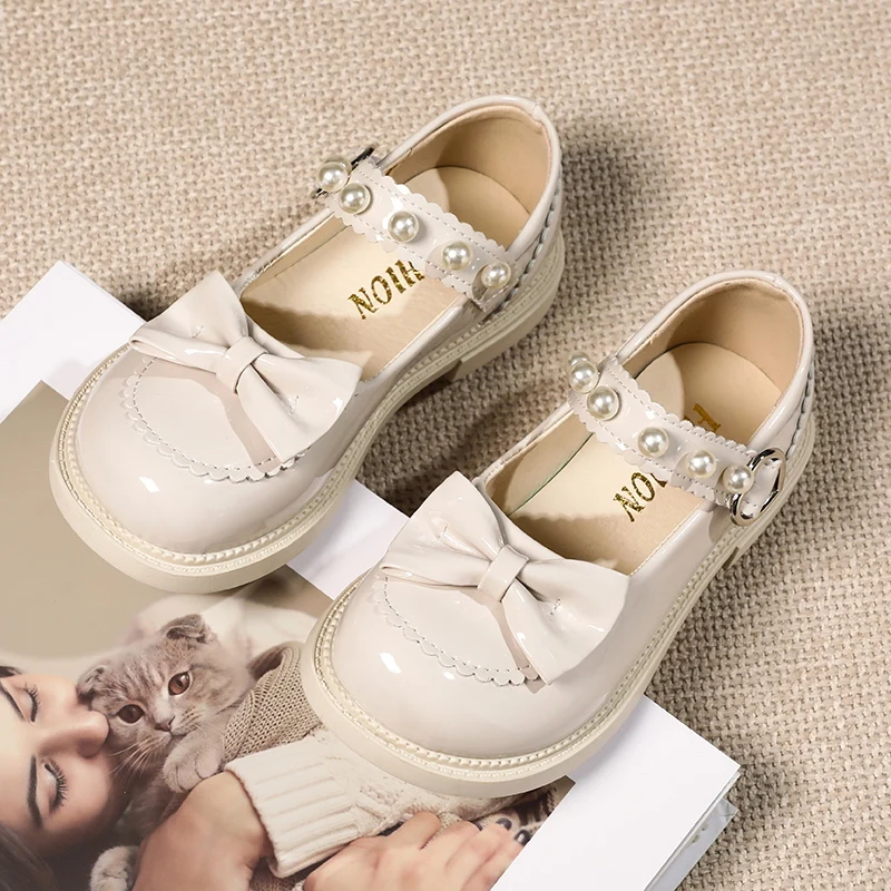 CUSTOM British Style Wholesale Children Teenagers Boy Girl Party Formal School Black Kids Leather Dress Shoes