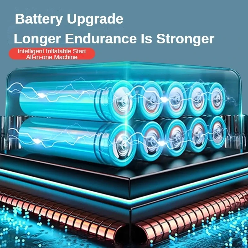 4 In 1 Car Jump Starter 150PSI Multi-Function Air Compressor Power Bank Air Pump Tire Inflator Car Ignition Starter Starting