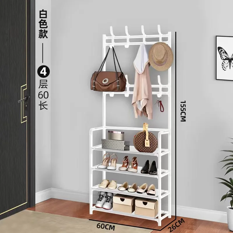 4/5 Layers Multi Layered Shoe Rack Floor To Floor Integrated Multi-Functional And Minimalist Clothes Rack Door Storage