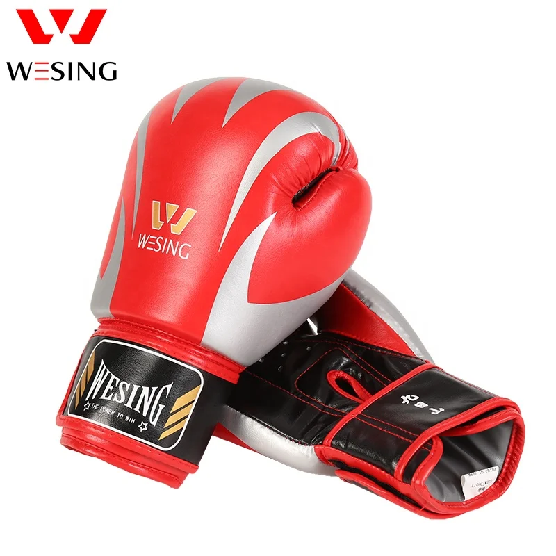 Wesing Custom Logo Blue Boxing Gloves Custom Logo 18 Oz White Red Black Boxing Gloves