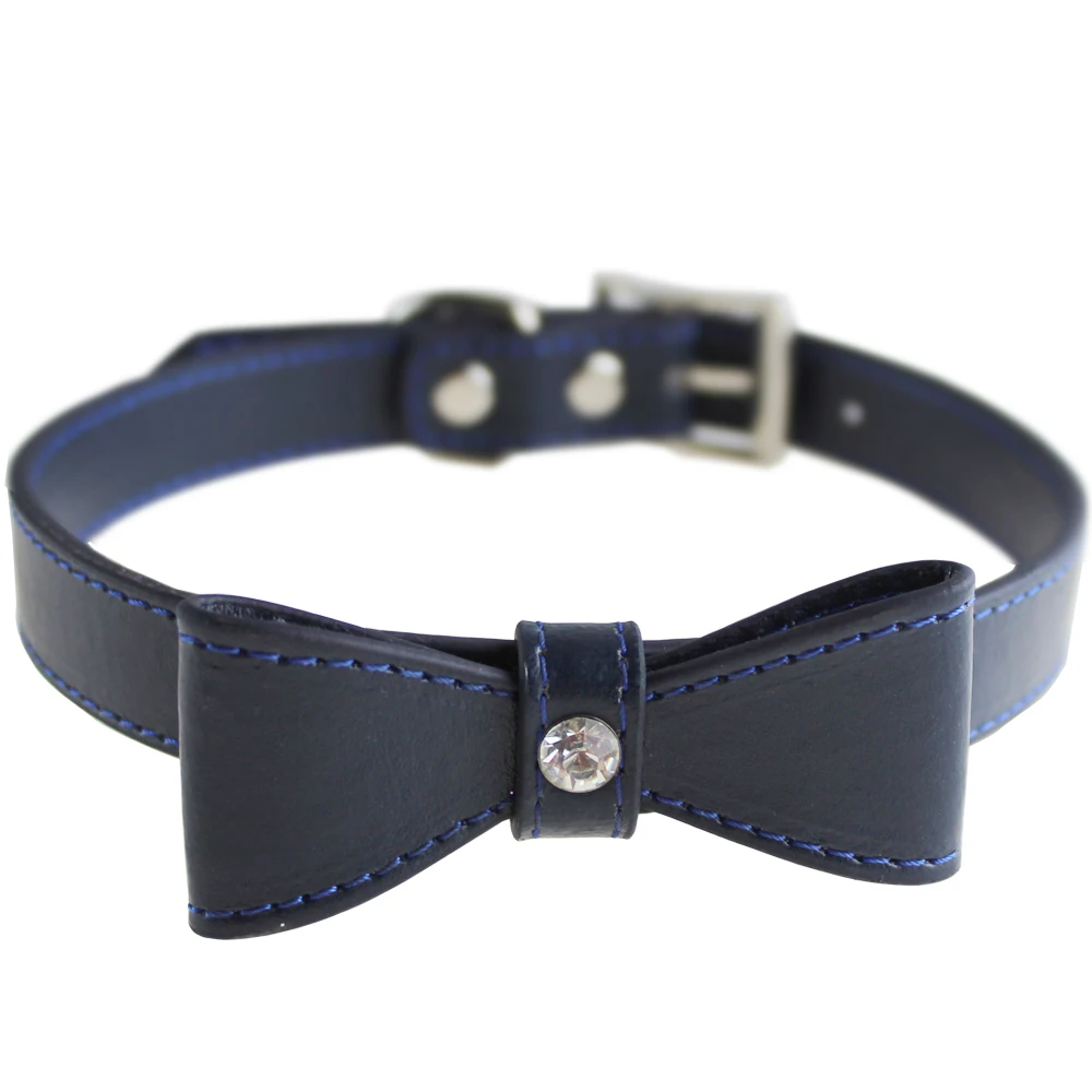 Лидер продаж Amazon 2022, аксессуары для собак, товары для домашних животных, PU лук, собачий ошейник, поводок для собак