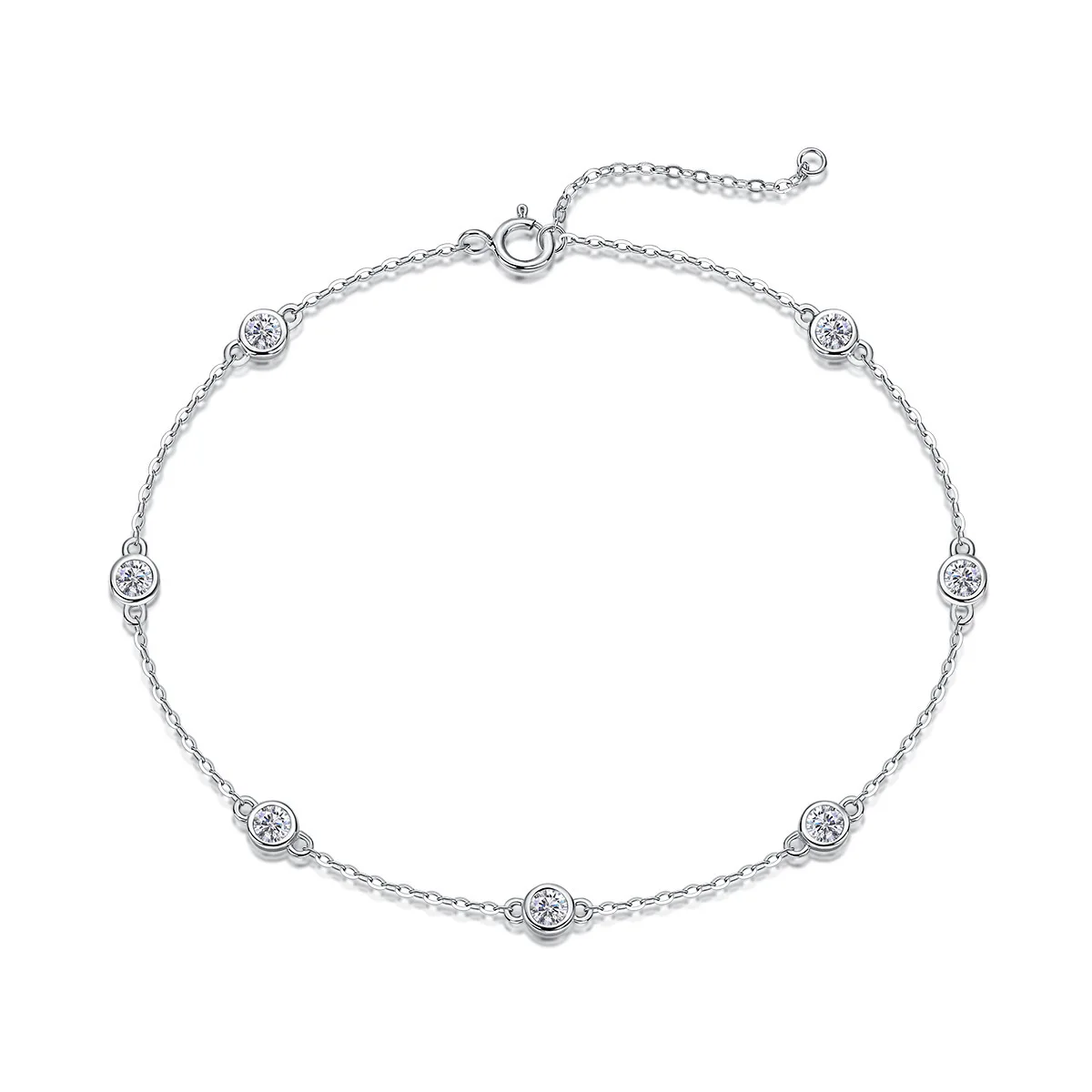 Wholesale GRA Vvs Moissanite Diamond With Certificate Tennis Bracelet 925 Sterling Silver 18k Solid Gold Plated 0.7CT Bracelet