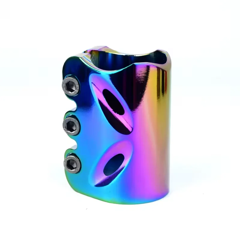 Neo Chrome CNC 6061 T6 Aluminum Stunt Scooter Clamp with 3 bolts