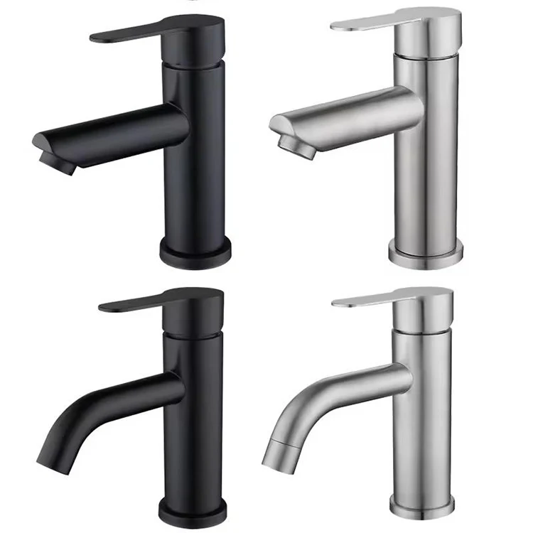 Modern Hotel Stainless Steel Villa Bathroom Water Basin Faucet Matte Black Counter Torneira Basin Sink Faucet Mixer Durability