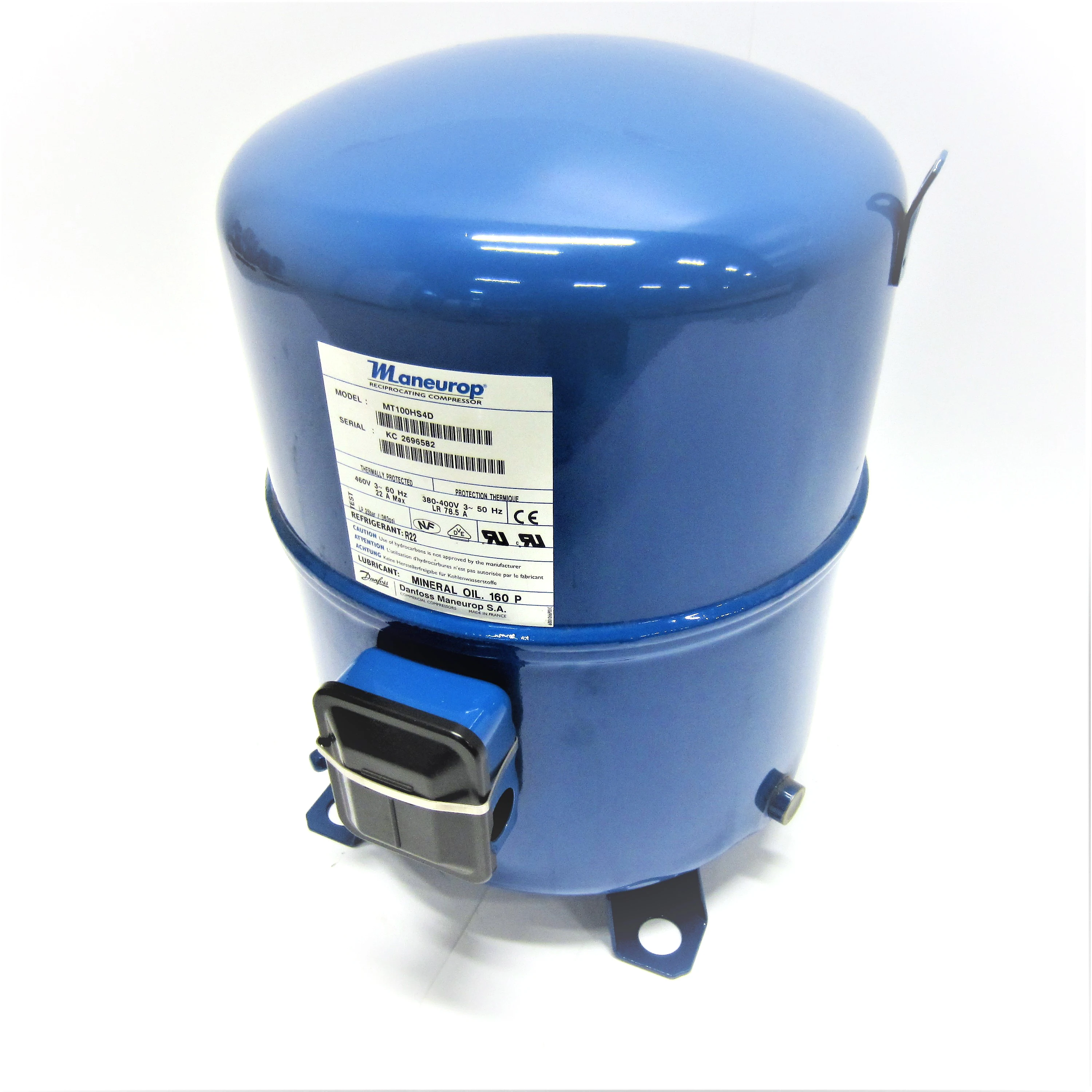 3 hp Maneurop Piston Compressor MT36 MT 36 With R22 Refrigerant  MTZ36 MTZ036 MTZ 36 With R404A Refrigent