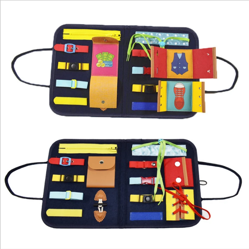 Montessori Board Sensory Board for Toddlers Learn Fine Motor Skill Durable Soft Felt Board Educational Toys