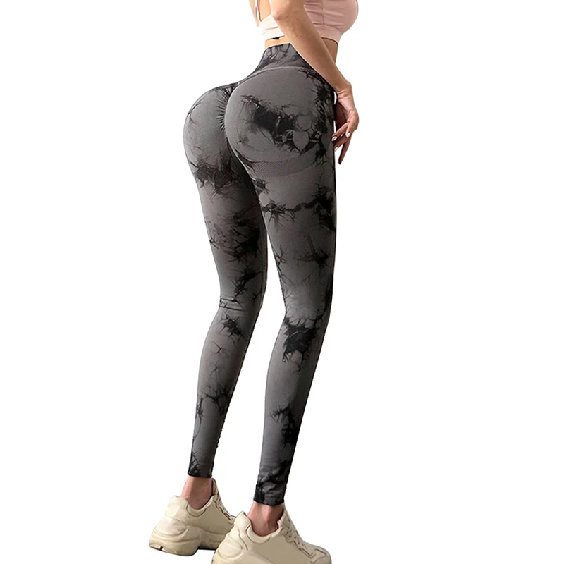 Female Tie Dye Fitness Leggings Sexy Butt Lifting Leggings Women Workout Pants Gym Leggins