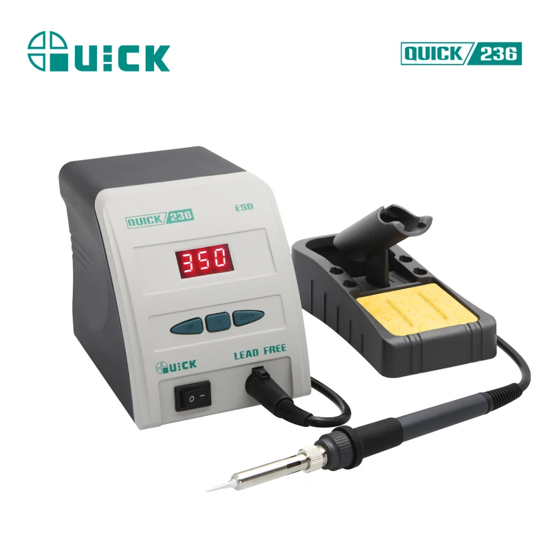 Soldering Iron With Led Display QUICK 236 with auto shutdown and lock function 90W best seller soldering kit
