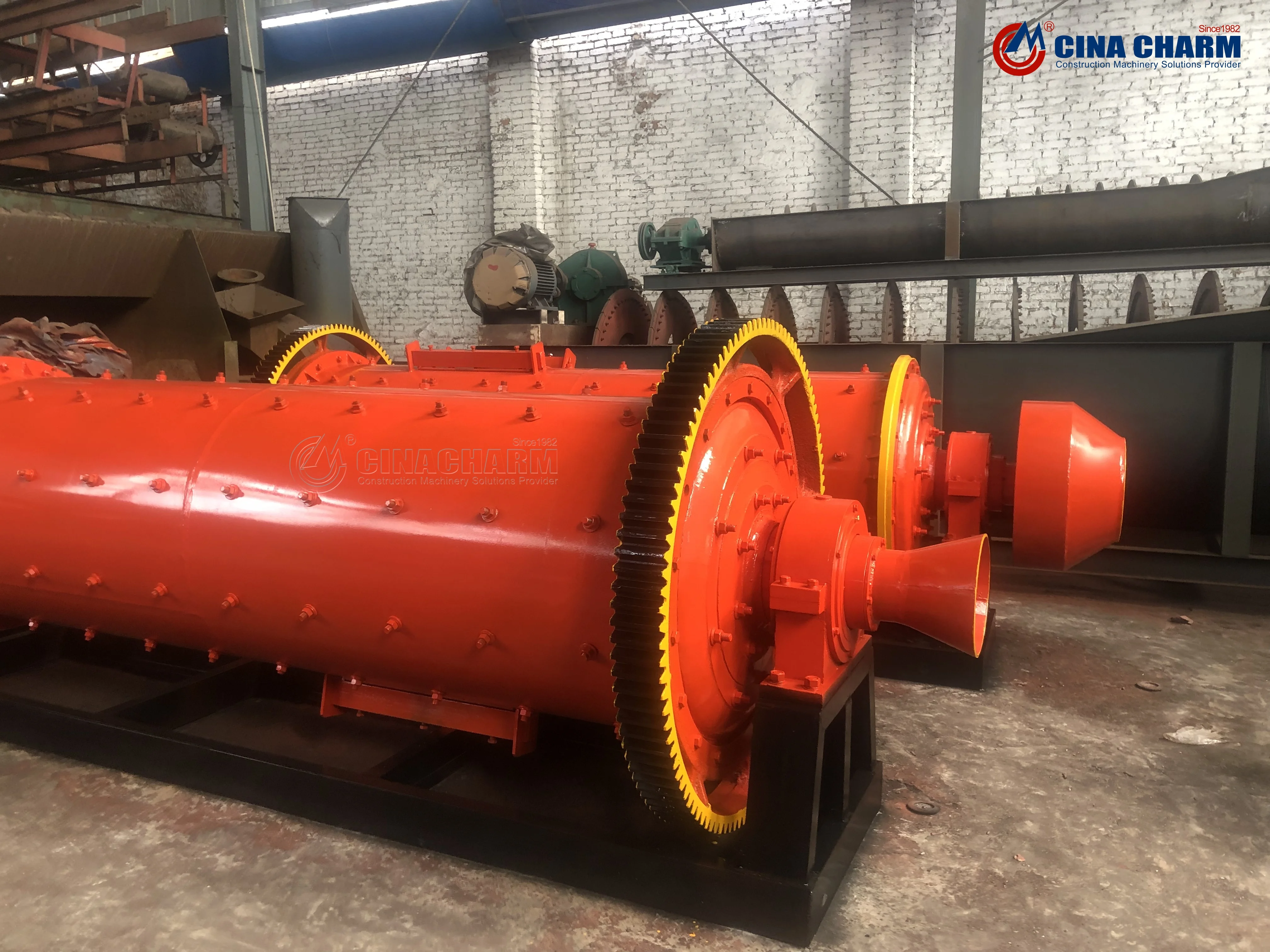 Hot selling Diesel ball mill bauxite batch grinding belt drive ball mill grinding machine