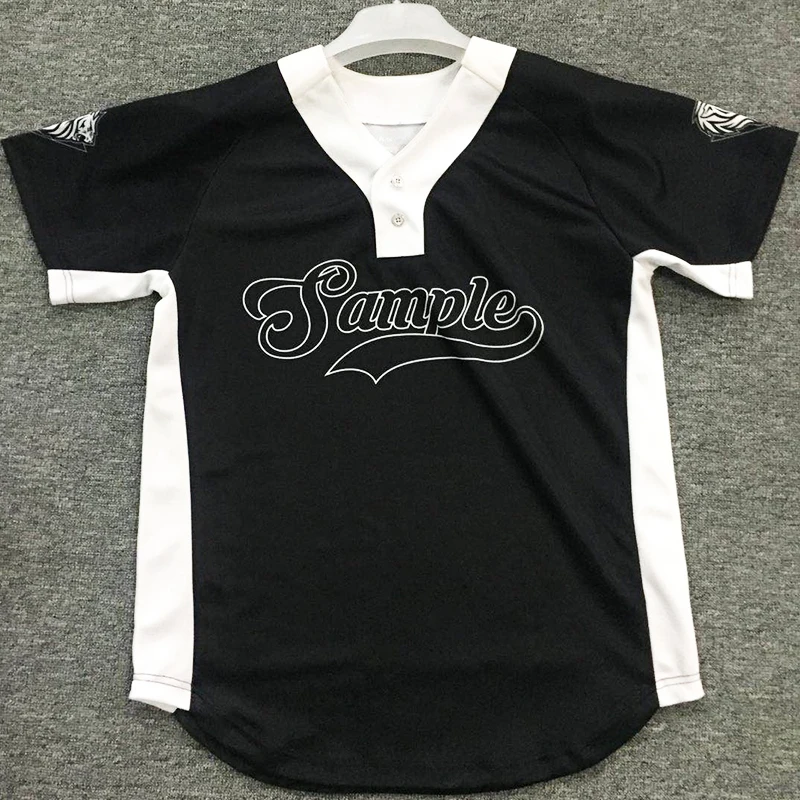 Custom Sublimation Softball Jersey White And Black 100 Cotton Mesh Baseball Jersey Shirts