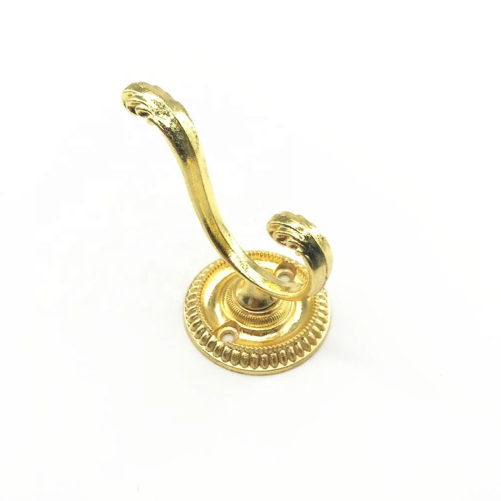 OH008  Prong Robe Chrome Finish Zinc Metal Toilet Clothes Hat Hanger Wall Hook