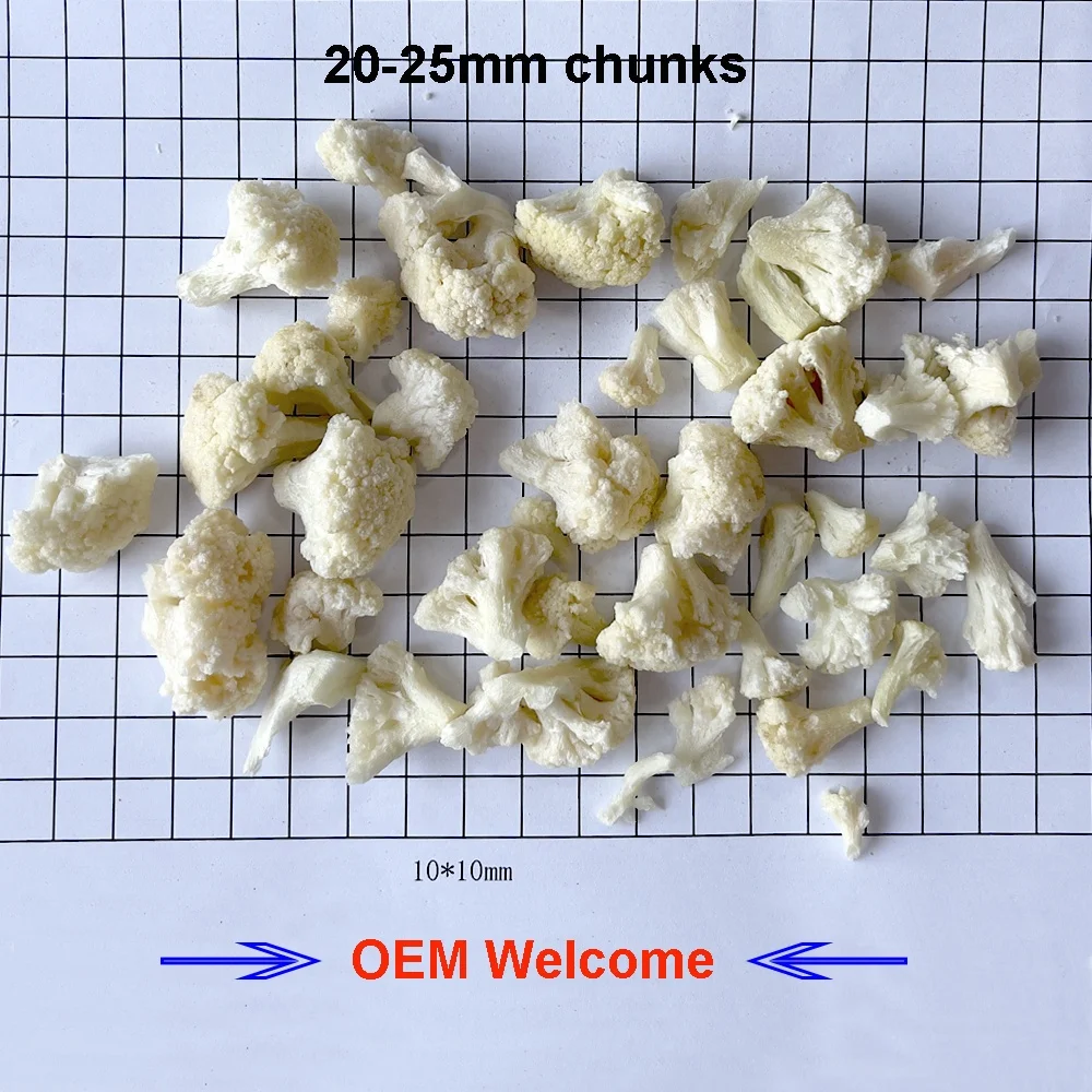 Wholesale Chinese Dehydrated Vegetables Instant Crispy Vegetables Freeze Dried Snack Freeze Dry Cauliflower Blocks